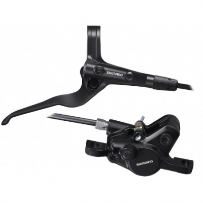 Hamulec hydrauliczny tylny Shimano MT400 - żywiczne