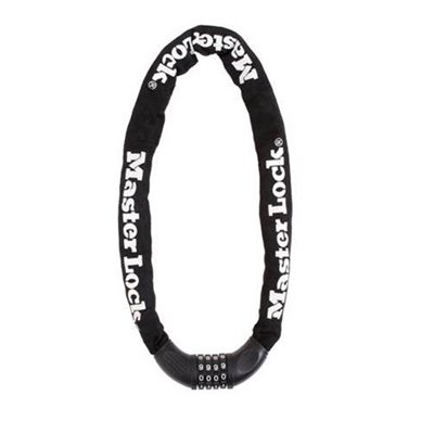 ZAPIĘCIE MASTERLOCK ŁAŃCUCH/SZYFR 8MM 90CM CZARNE