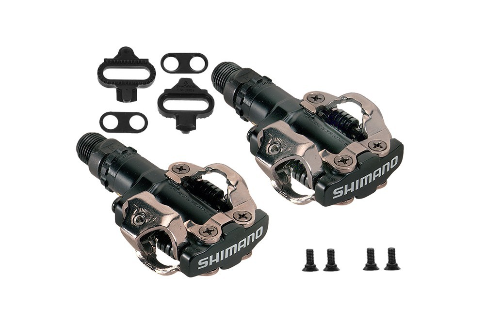 Pedały rowerowe Shimano PD-M520 czarne z blokami