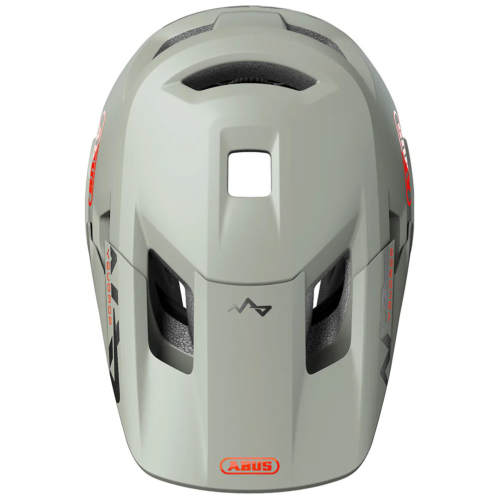 Kask full face Abus YouDrop FF Chalk Grey roz. S od góry
