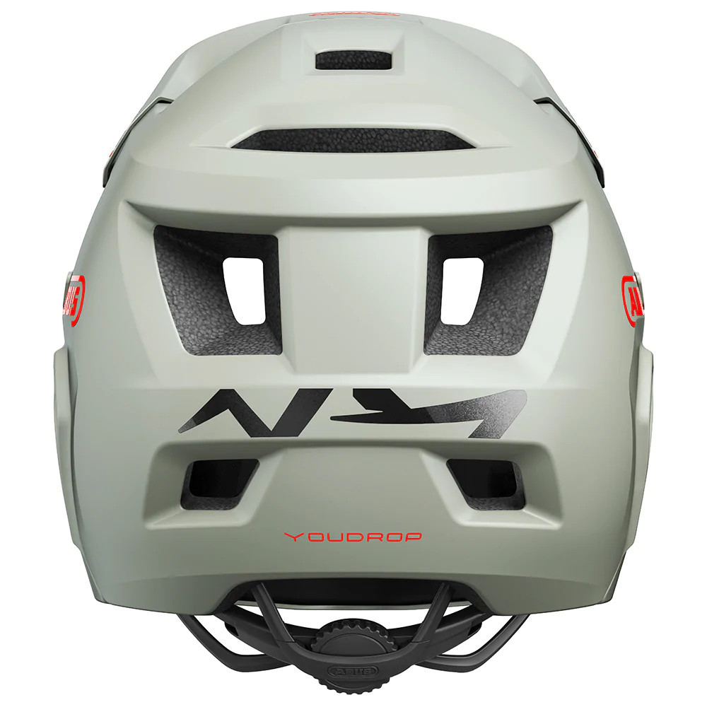 Kask full face Abus YouDrop FF Chalk Grey roz. S widok od tyłu